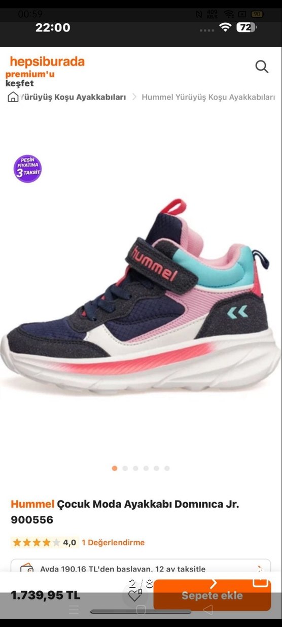 Hummel Çocuk Spor Ayakkabı Dominica Jr. - Görsel 2