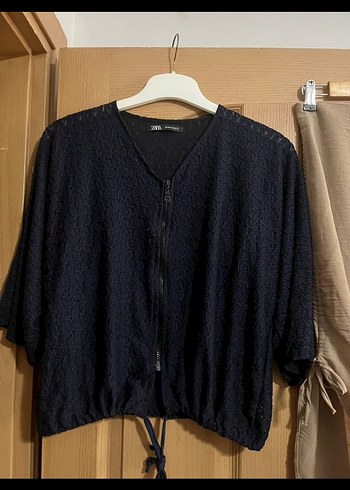 Siyah V Yaka Düğmeli Keten Gömlek - Görsel 5