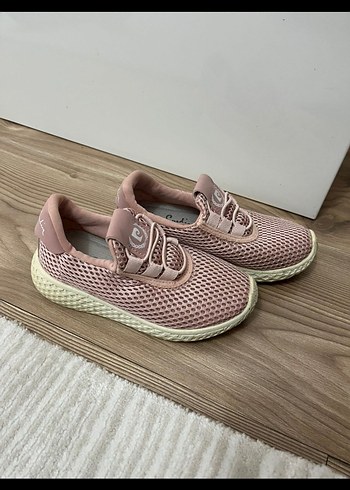 Pembe Dolgu Topuklu Bağcıklı Spor Ayakkabı - Görsel 8