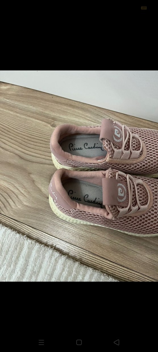 Pembe Dolgu Topuklu Bağcıklı Spor Ayakkabı - Görsel 4