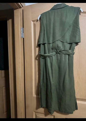 Kemerli V Yaka Salaş Kadın Yelek - Görsel 8