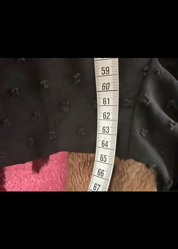 V Yaka Siyah Midi Keten Elbise - Görsel 6