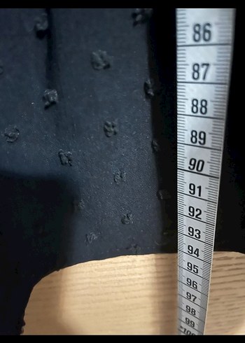 V Yaka Siyah Midi Keten Elbise - Görsel 3