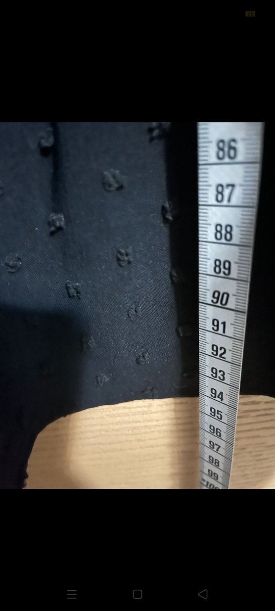 V Yaka Siyah Midi Keten Elbise - Görsel 3