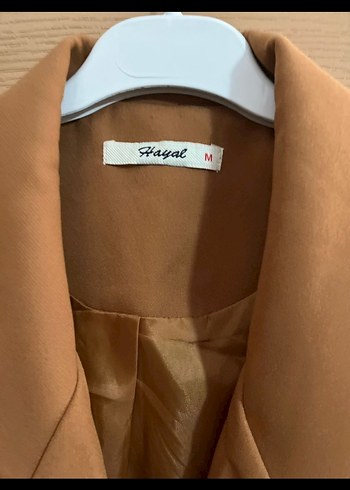 m Beden camel Renk Düğmeli Bej Kadın Blazer Ceket