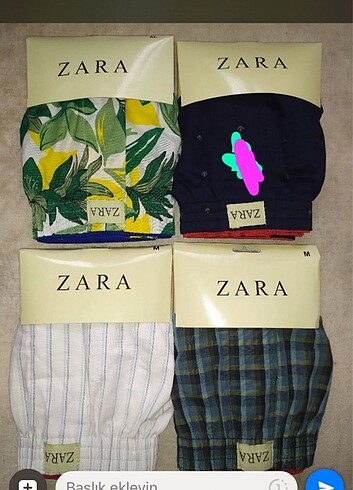Zara erkek boxer 