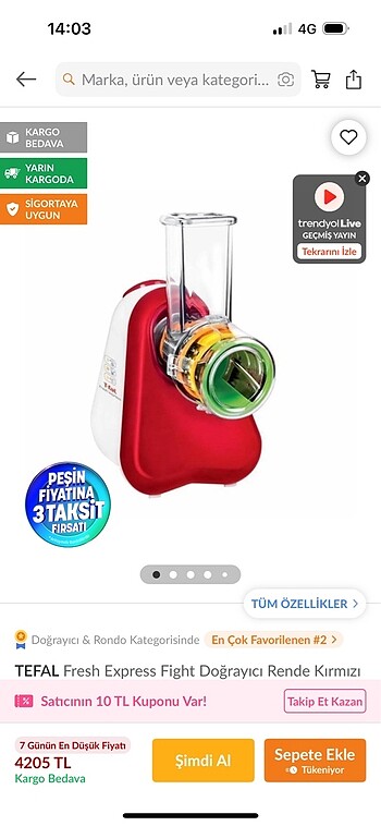 Tefal Salata Doğrayıcı