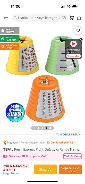  Beden Tefal Salata Doğrayıcı
