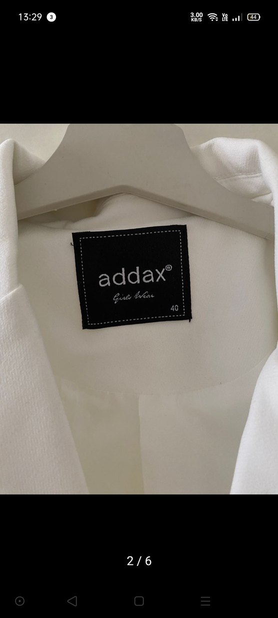 Beyaz Mini Kadın Blazer Ceket - Görsel 2