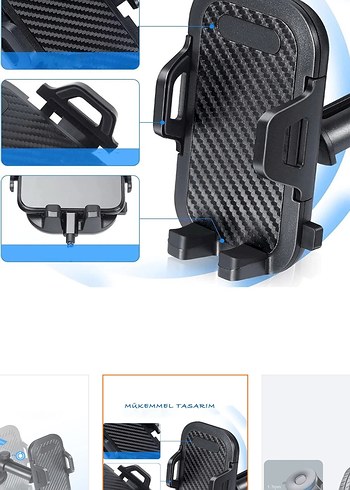 Ayarlanabilir Siyah Telefon Tutucu - Görsel 6