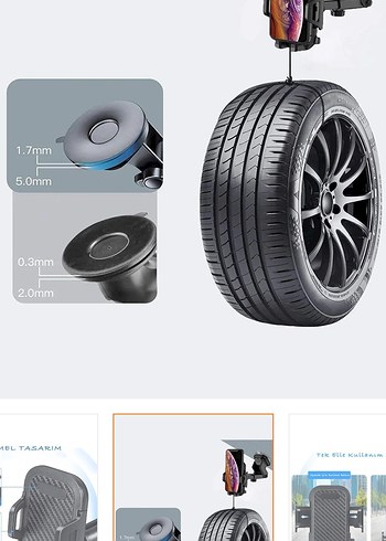 Ayarlanabilir Siyah Telefon Tutucu - Görsel 7