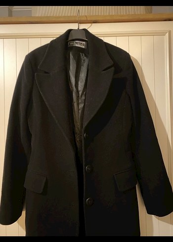 Siyah Kadın Uzun Kaban - Görsel 3