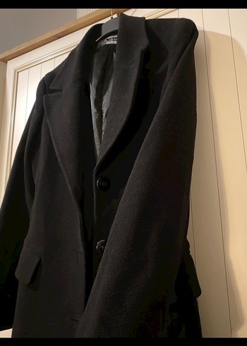 Siyah Kadın Uzun Kaban - Görsel 4