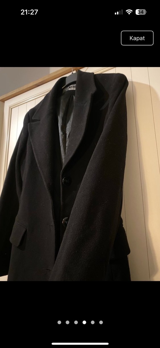 Siyah Kadın Uzun Kaban - Görsel 4