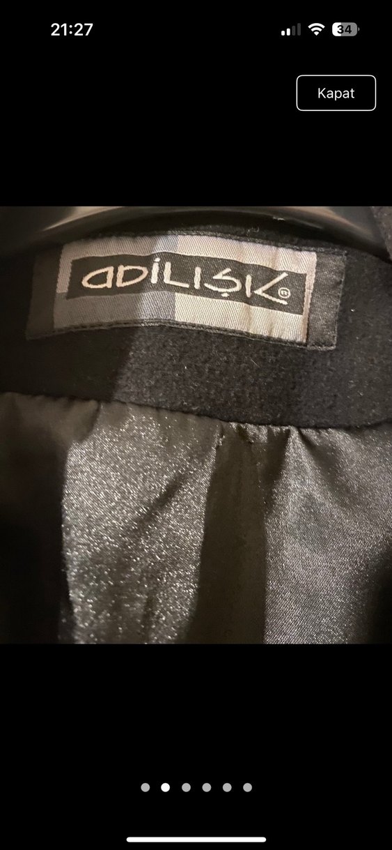 Siyah Kadın Uzun Kaban - Görsel 2