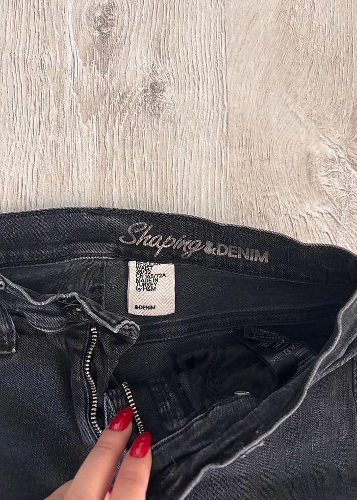 Mini kot şort - Görsel 3