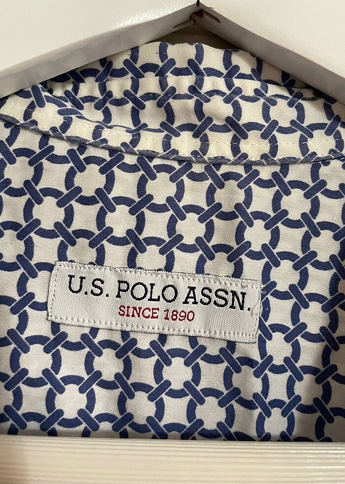us polo mavi desenli gömlek - Görsel 3