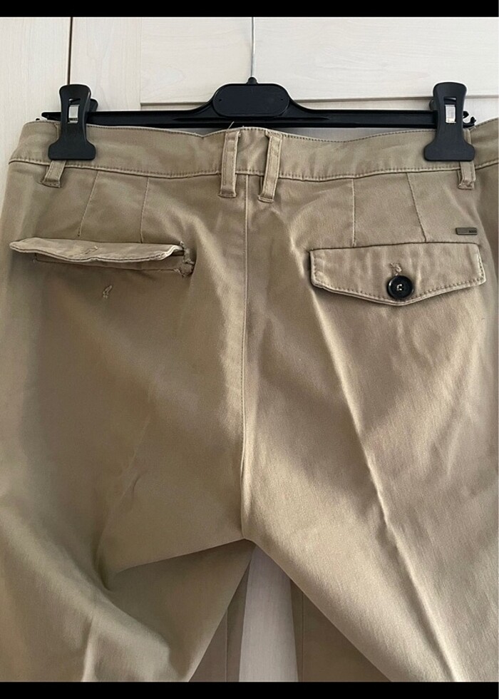 mango açık kahve kumaş pantolon - Görsel 2