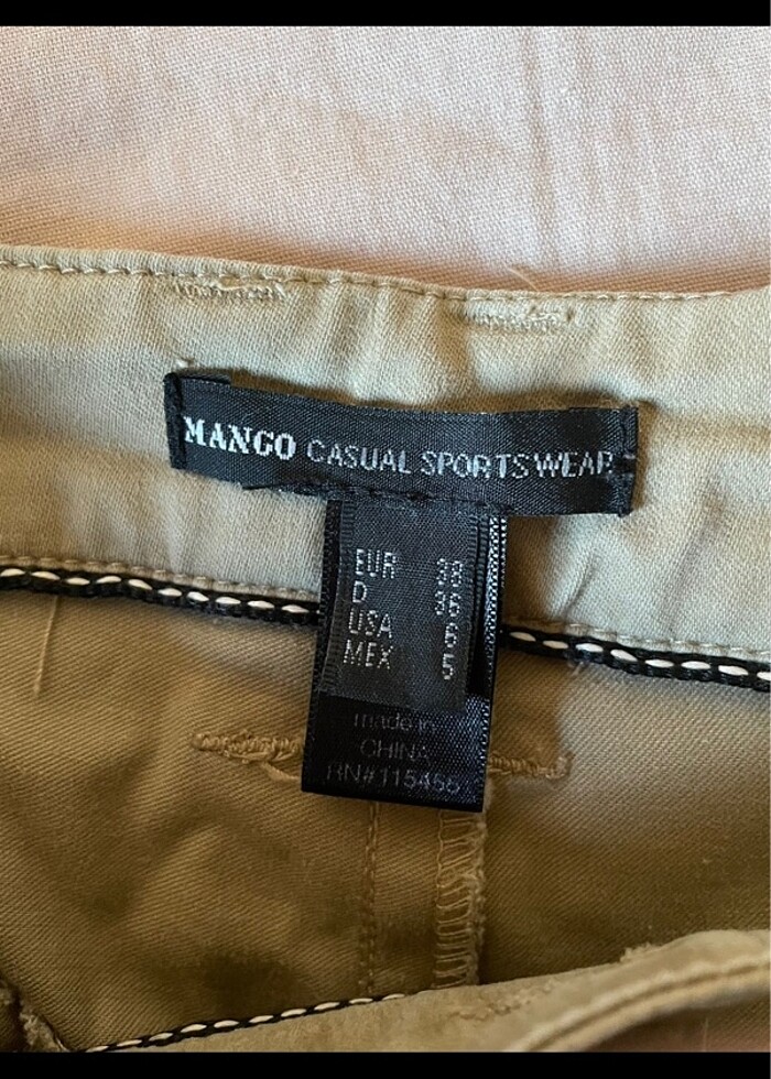 mango açık kahve kumaş pantolon - Görsel 3