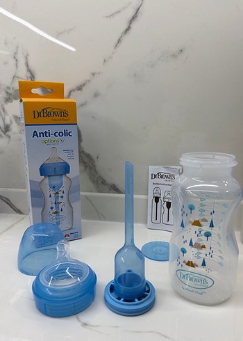 Dr. Brown's Mavi Anti-Kolik Bebek Biberonu 240 ml - Görsel 2