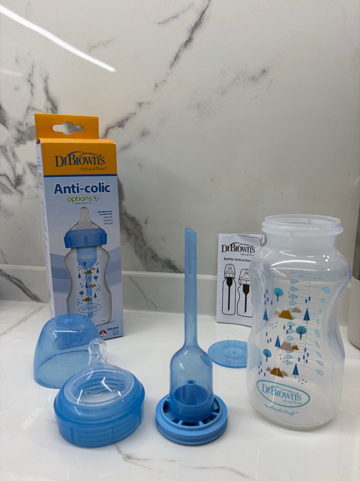 Dr. Brown's Mavi Anti-Kolik Bebek Biberonu 240 ml - Görsel 2