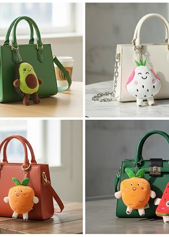 sevimli peluş meyve anahtarlık - Görsel 4