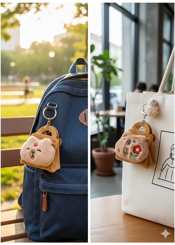 capybara çanta charmı - Görsel 4