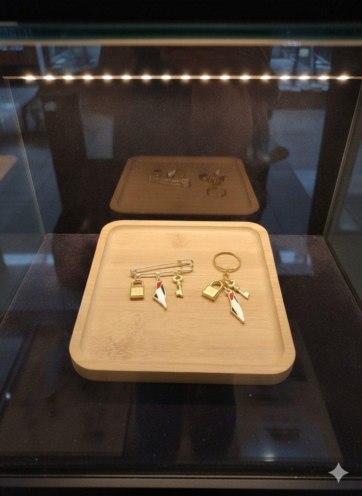 Filistin temalı anahtarlık ve broş set - Görsel 2