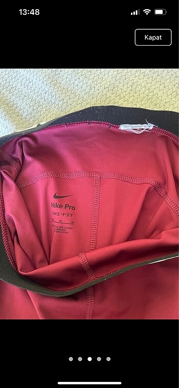 m Beden bordo Renk Nike pro bordo tayt