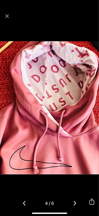 s Beden pembe Renk Nike içi polarlı sweatshirt