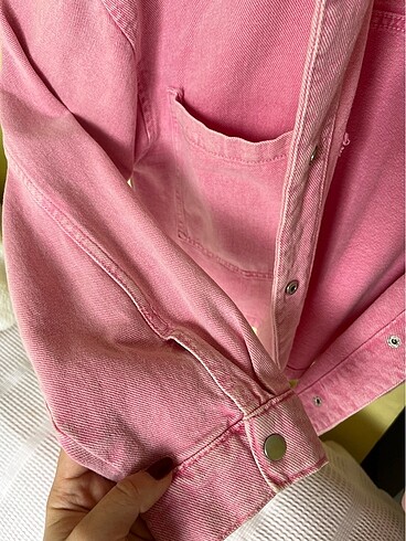 s Beden pembe Renk Stradivarius pembe kot ceket