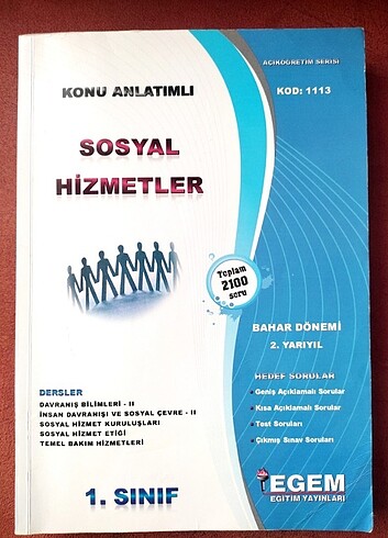 Sosyal hizmetler 1.sınıf 2.dönem