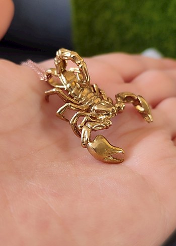 Saf Pirinç Akrep Model Kolye Ucu - Görsel 5