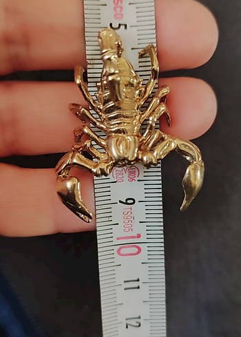 Saf Pirinç Akrep Model Kolye Ucu - Görsel 8