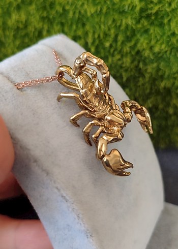 Saf Pirinç Akrep Model Kolye Ucu - Görsel 3