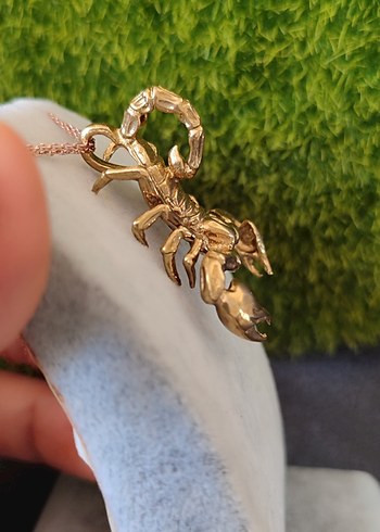 Saf Pirinç Akrep Model Kolye Ucu - Görsel 4