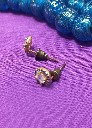 Beden altın Renk Mini bronz küpe
