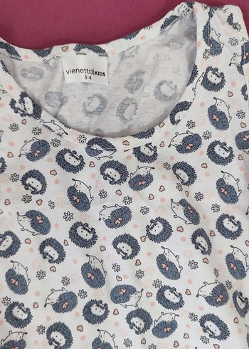 2 adet kız çocuk penye elbise- gecelik - Görsel 4