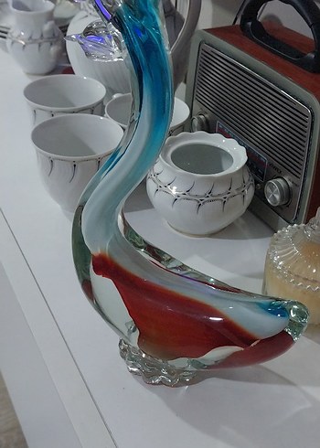 Renkli Cam Kuğu Biblo - Görsel 5