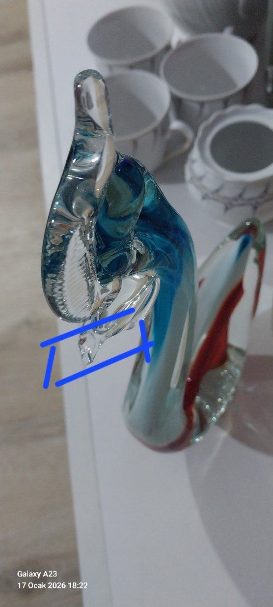 Renkli Cam Kuğu Biblo - Görsel 2