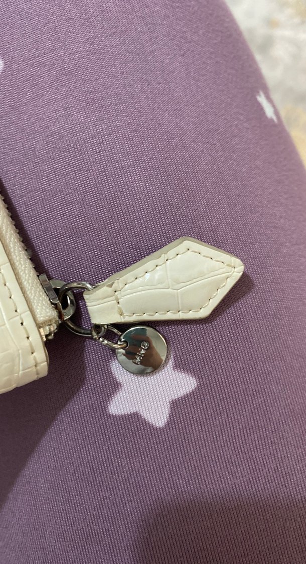 Beyaz Deri Yılan Desenli Fermuarlı Kadın Cüzdanı - Görsel 2