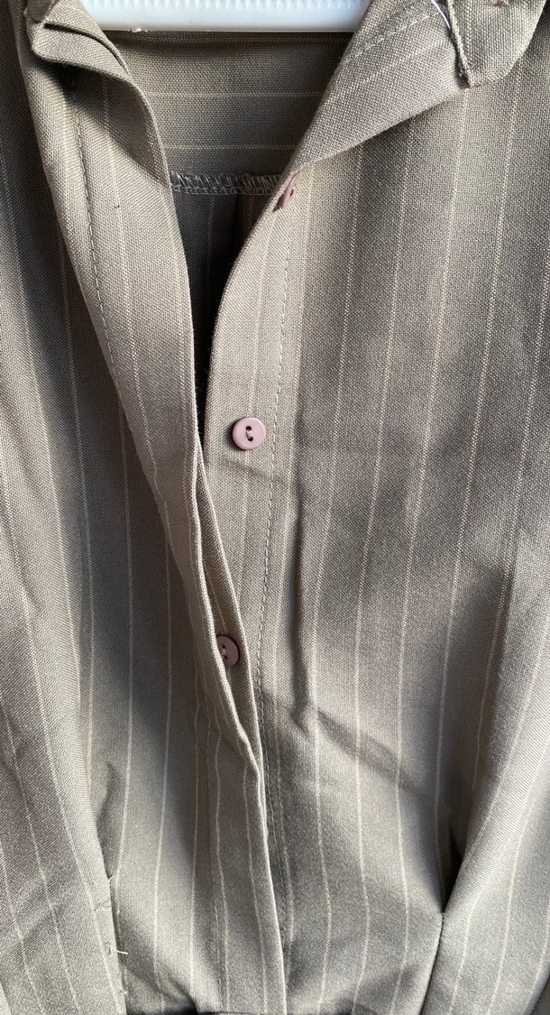 Bej Düğmeli Hamile Midi Bluz - Görsel 3