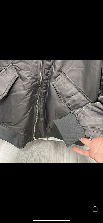 xs Beden gri Renk Bomber ceket