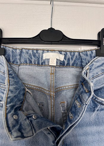 38 Beden Diz Yırtıklı Mavi Kadın Denim Jean straight fit