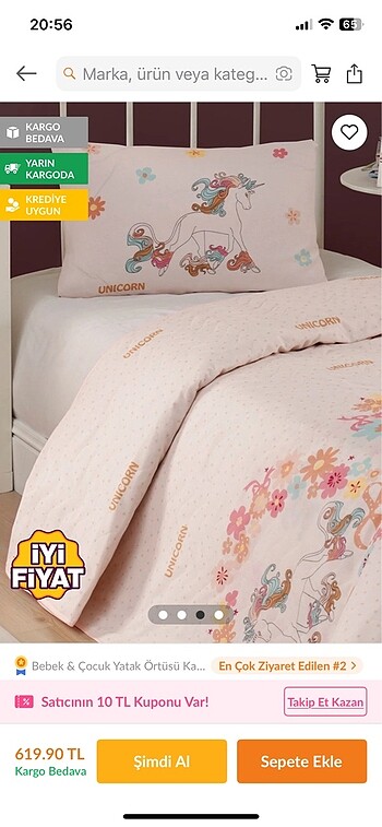 Unicorn Yatak Örtüsü