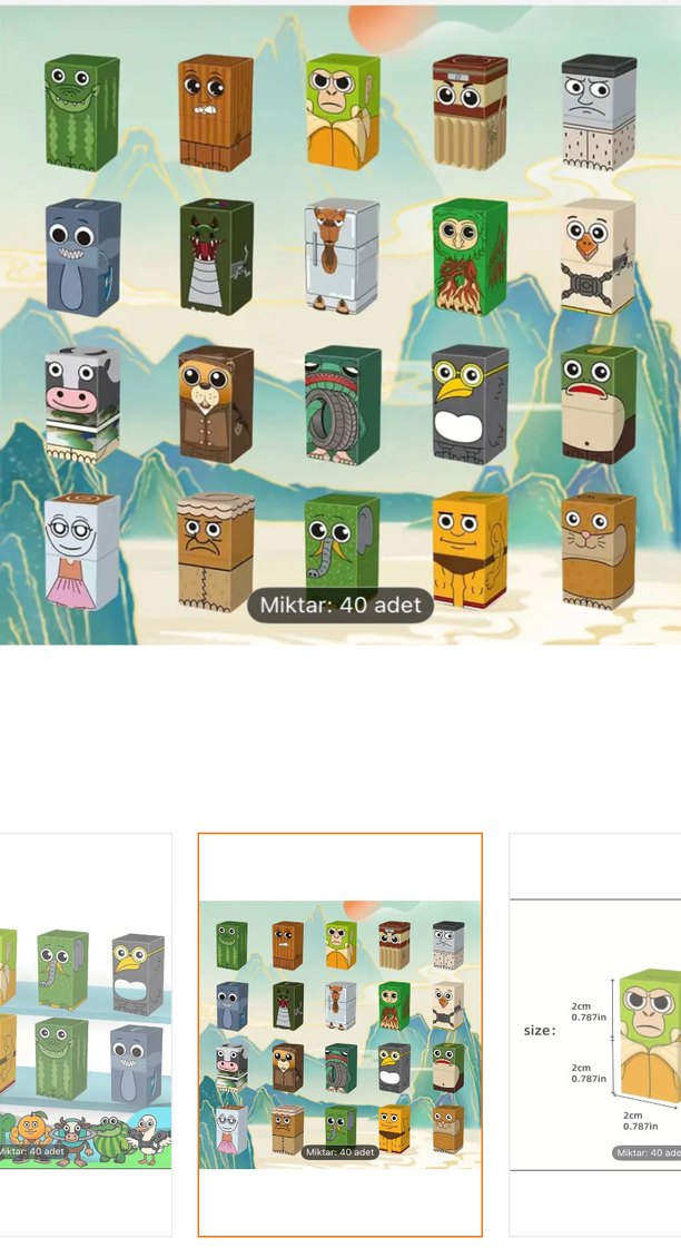 Tung Tung figürleri Manyetik Blok  Seti 40 Adet - Görsel 2