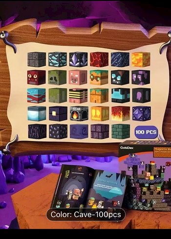 Manyetik Bloklar Renkli Minecraft Aksiyon Figür Seti - Görsel 5