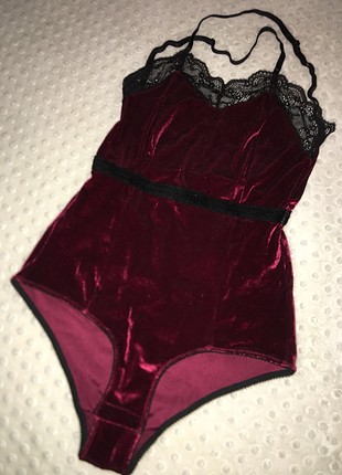 Bordo büstiyer kadife kumaş