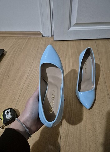 39 Beden mavi Renk Bebek mavisi stiletto