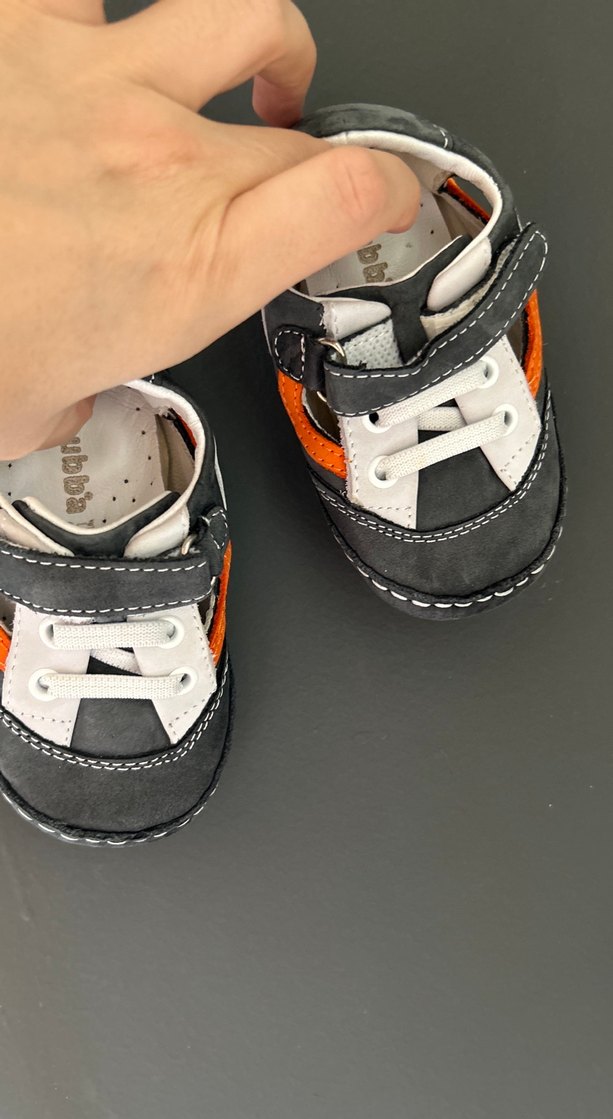 Gri Erkek Bebek İlk Adım Ayakkabısı - Görsel 2